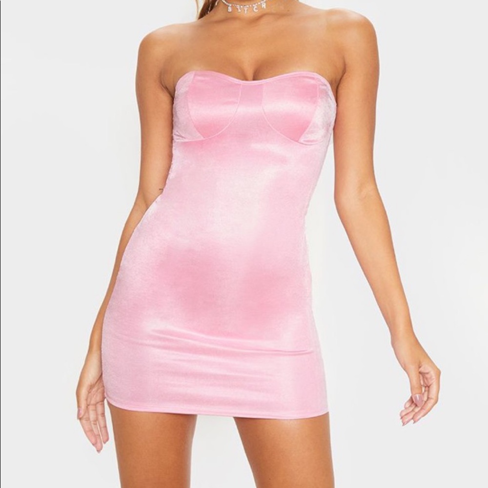 PLT pink bodycon dress